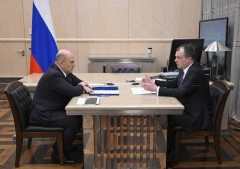 Встреча Председателя Правительства Российской Федерации Михаила Мишустина с руководителем Росстандарта Антоном Шалаевым